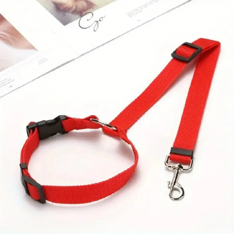 1PC Adjustable Pet Dog And Cat Seat Belt Safety Rope Car Headrest Restraint for Small Dogs Car Seat Belt Accessories