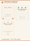 Birth Announcements — Printable (3 Designs)